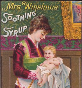 Mrs Winslows Soothing Syrup for Children Teething Baby Killer Advertising Card
