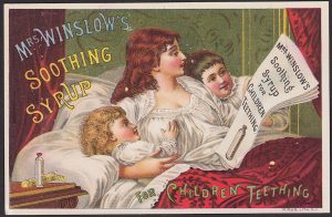 Mrs Winslow Soothing Syrup Teething Infants 1886 Calendar Advertising Trade Card