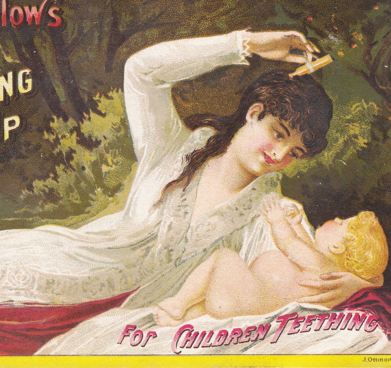 Mrs. Winslows Teething Syrup Advertising Trade Card Image