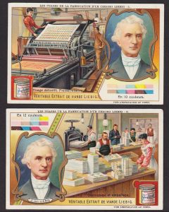 Lithography Explained Illustrated Production Liebig 6x Advertising Trade Cards