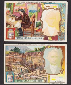 Lithography Explained Illustrated Production Liebig 6x Advertising Trade Cards